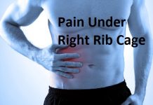 pain under right rib cage