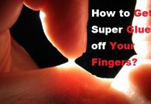 how to get super glue off your fingers