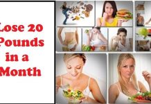 how to lose 20 pounds in a month