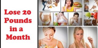 how to lose 20 pounds in a month